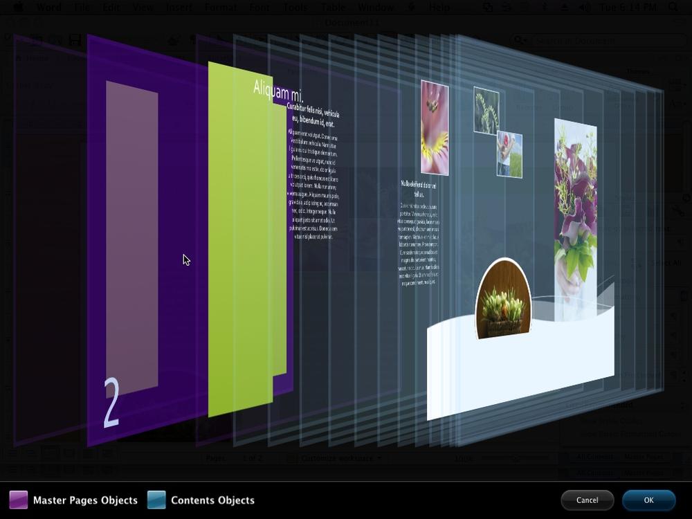 Get an instant 3-D view of your document using Dynamic Reordering.