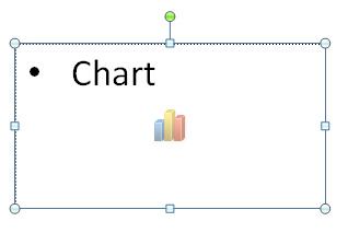 A chart placeholder on a slide layout.