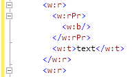 A run of text as it appears in Visual Studio 2010.