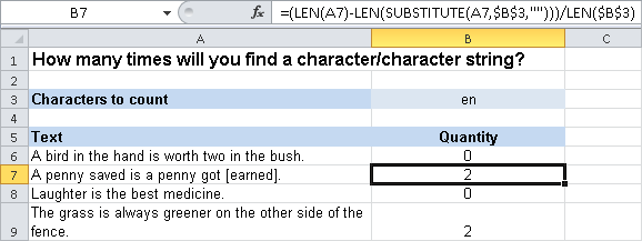 The trick for counting the frequency of characters.