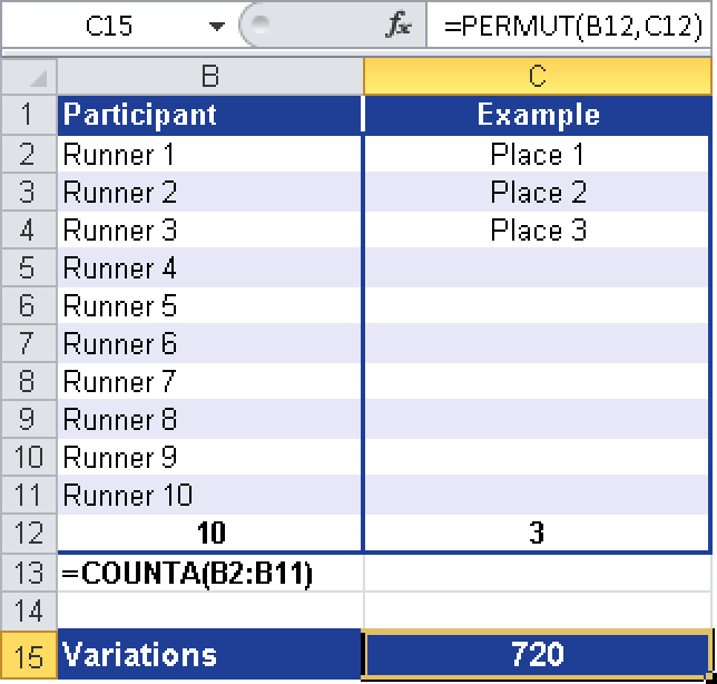 Calculating the possible winners.