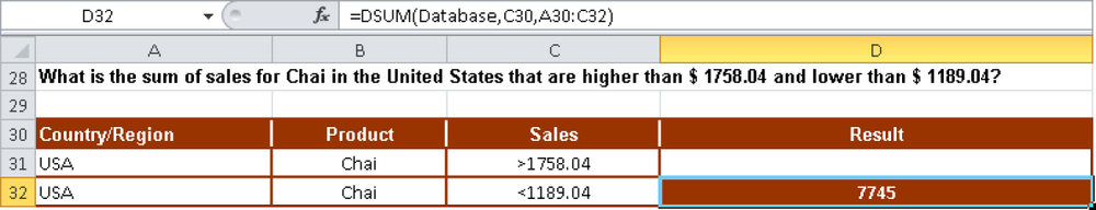 Calculating the sum with an OR condition.