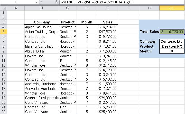 Calculating the sum by using multiple filters.