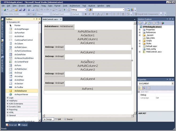 Creating a details page in Visual Studio.