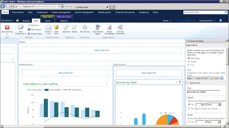 Specify the presentation options for a Power View report.