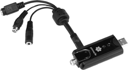 The Pinnacle PCTV HD Pro USB 2.0 TV tuner includes connections for S-video and composite video. Photo courtesy Pinnacle Systems.