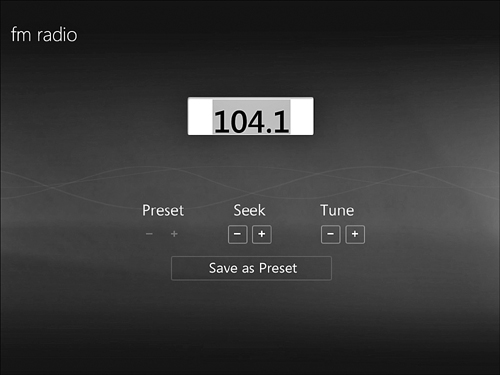 Playing FM radio.