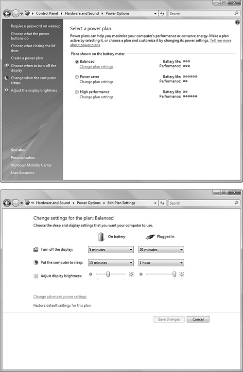 Starting the process of changing settings for the Balanced power plan.