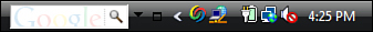 Searching the Web from the Google Desktop deskbar.