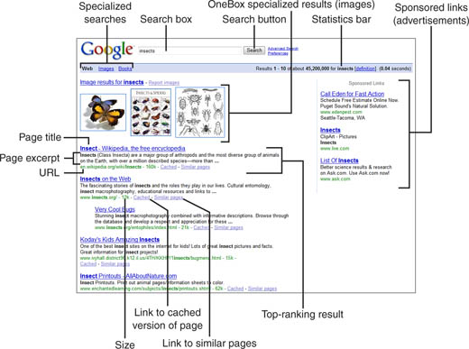 A Google search results page.