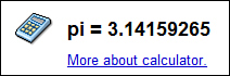 The value of pi.