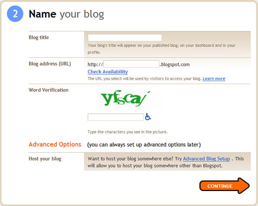 Naming your blog.