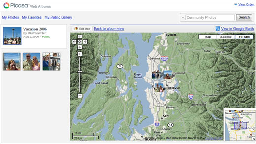 Adding your photos to a Google map.