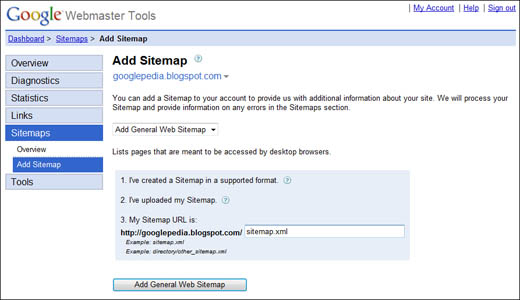Adding a sitemap for your website.