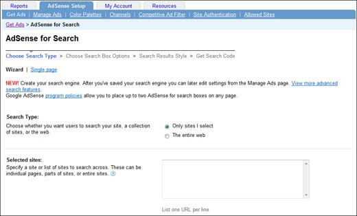 Adding Google search to your site.