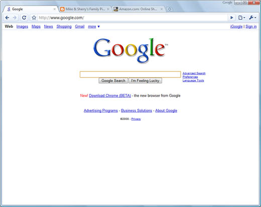 Google Chrome—Google’s web browser.