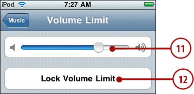 Configuring iPod touch’s Music Settings