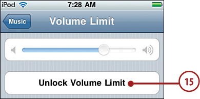Configuring iPod touch’s Music Settings