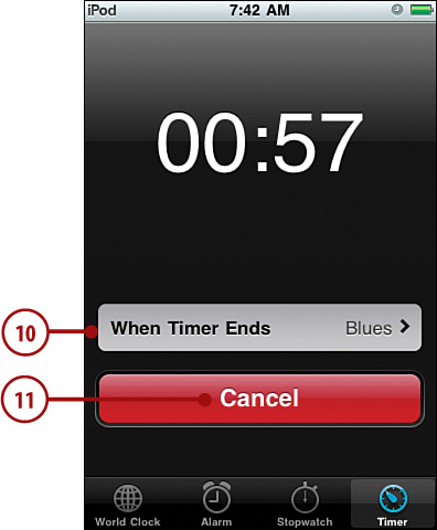 Using an iPod touch as a Timer