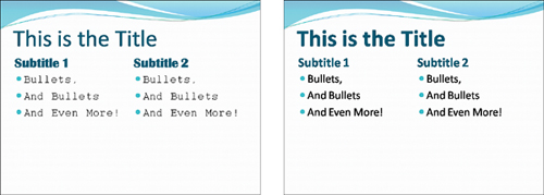 Try using variations in normal, bold, color, and italics within the same font style rather than using different fonts.
