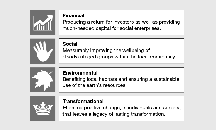 Figure 7.8 Social impact investment factors