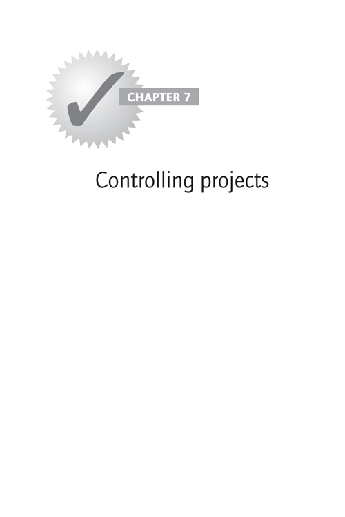 CHAPTER 7: Controlling projects