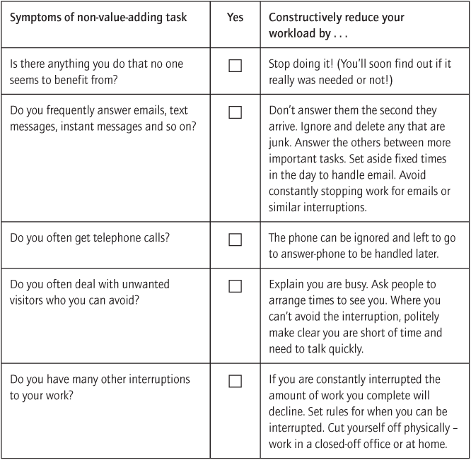 Removing non-value-adding tasks from your work