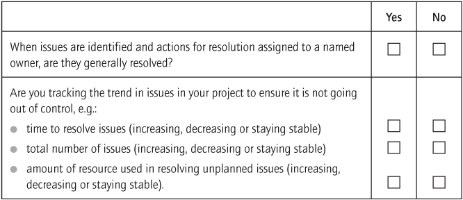 Issue management process questions