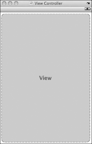 The window representing your view controller in Interface Builder
