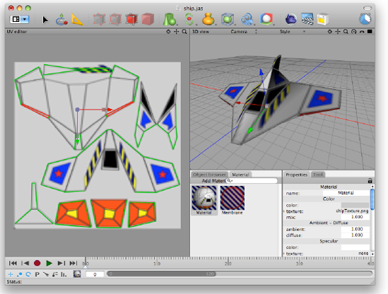 Our new spaceship model created in Cheetah3D