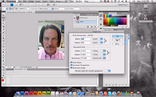 Create an image of yourself in a photo-editor that can save it as a .png file.