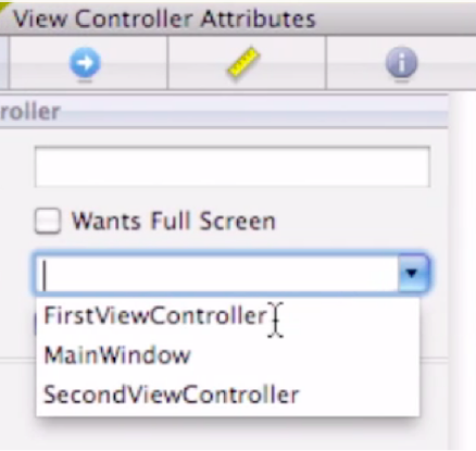 Select the FirstViewController nib.