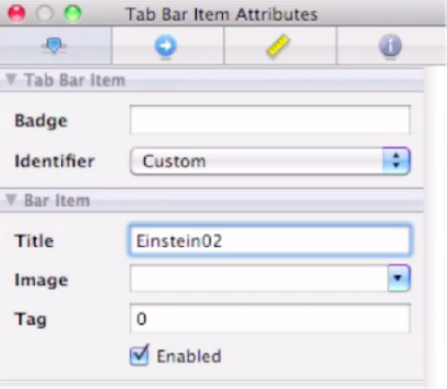 After deleting the default, enter the left-hand tab's new label: Einstein02.