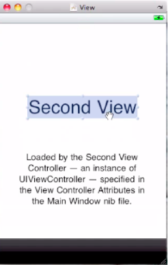Delete all the default text in your Second View.