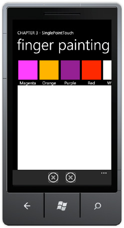 Finger painting UI with ColorListBox