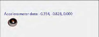 Rolling a ball around the screen using the accelerometer