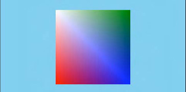 The rendered output from the ColoredSquare example