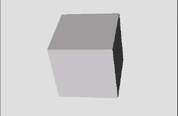 A cube lit using a directional light