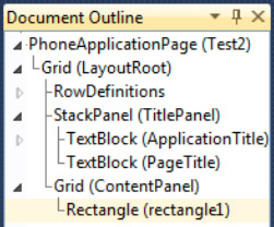 The Document Outline window