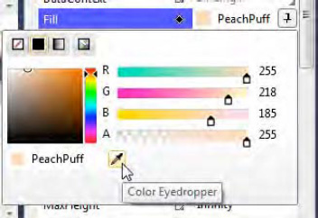 The color picker property editor