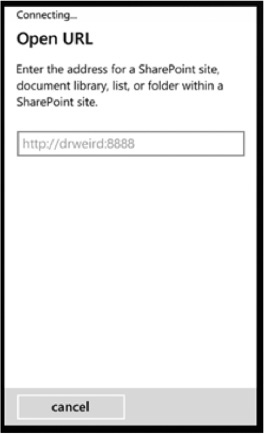 Connecting to the SharePoint site.