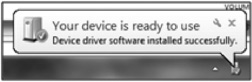 The device drivers have been installed.