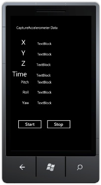 CaptureAccelerometerData demo