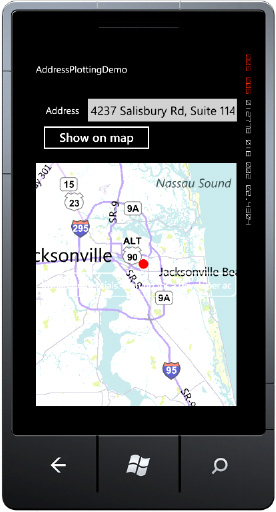 AddressPlottingDemo application
