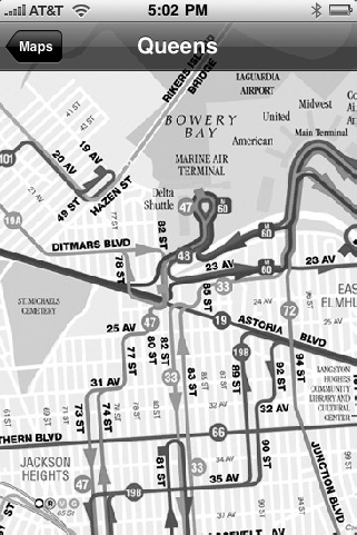 Bus riders are currently underserved by most NYC transit apps, so Wegener hopes including line maps will help set Exit Strategy apart as the most comprehensive of its competitors.