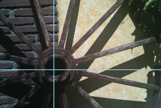 Sometimes the Rule of Thirds works by placing the center of an object where lines intersect.