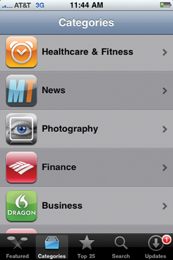 The best way to search for photo apps is to look in the Photography section of the App Store.