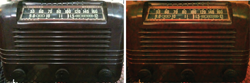 Old radio tweaked with Vintage Red effect.