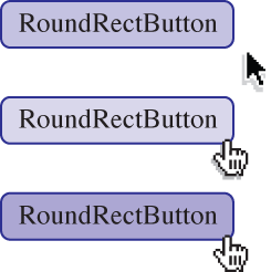 A custom button created by the RoundRectButton class