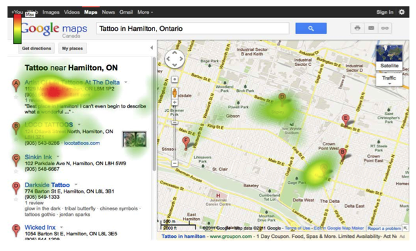 Mediative eye-tracking results, 2012